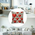 thumbnail image 5 of BANET Set of 2 Black Watercolor Stripes Red Love Hearts Decor Throw Pillows Spring Holiday Outdoor Cushion Cases for Couch Bed Decorations 12x12in, 5 of 7