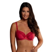 Rosa Faia Women's Retro Abby Series Bra - C Cup, Black, Model 5217