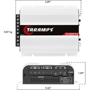 Taramps TS 800x4 Car Audio Multichannel Amplifier 800 Watts Rms 2 Ohms 4 Channel 2 Bridged Channel Full Range Crossover, RCA/High Level Input, Class D