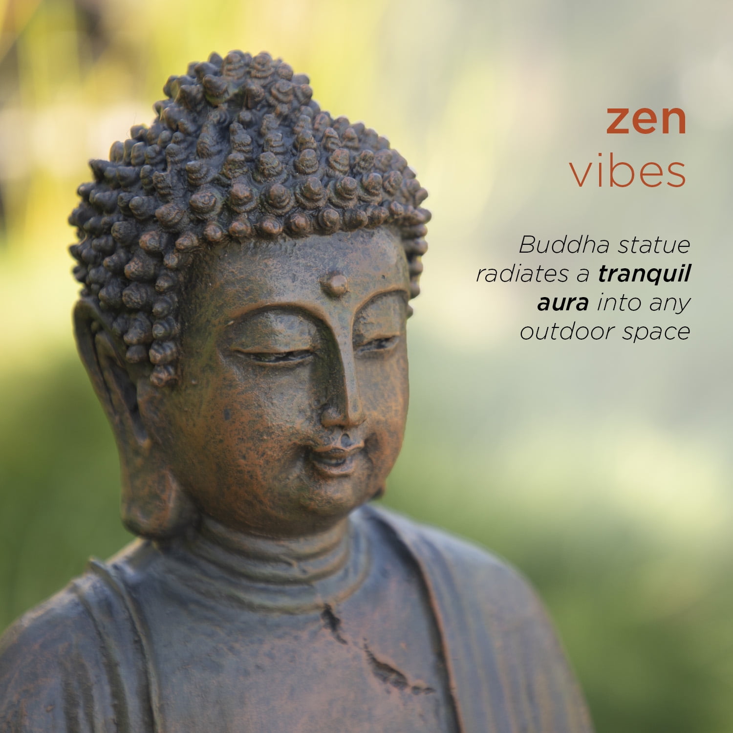 Alpine Meditating Buddha Statue 15 Inch Tall