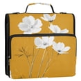 thumbnail image 5 of FORMRS Zipper Binder with Shoulder Strap 2-inch Ring 500 Sheet Capacity File Bag, White Flowers, 5 of 5