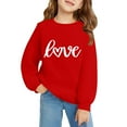 thumbnail image 6 of YunPes Kids' Heart Print Oversized Sweatshirts Fall Winter Warm Comfy Crewneck Pullover Tops with Love Design for Teen Girls Boys, 6 of 7