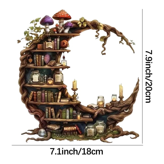 Momihoom Crescent Shaped Acrylic Desktop Decorative Bookshelf, Space-Saving for Home and Office