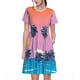thumbnail image 1 of Easygdp Beach with Palm Trees para Vestido Transpirable de Mujer, Vestido Suelto de Manga Corta con Pliegues y Bolsillos para el Verano, 1 of 6
