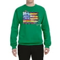 thumbnail image 2 of Wild Bobby, Colorful Neon Flag Hearts Love, Streetwear, Unisex Crewneck Graphic Sweatshirt, Kelly, X-Large, 2 of 3