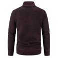 thumbnail image 4 of Herrnalise Men's Fashion Autumn And Winter Stand Collar Sweater Casual Fleece Jacket Burgundy, 4 of 4