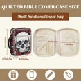 thumbnail image 7 of ZUXONGSY Rose Skull Print Bible Cover for Women Quilted Bible Protector Sturdy Christian Gift with Handle ChuZU Bag for Daily Use, 7 of 7