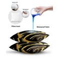 thumbnail image 5 of Waterproof Outdoor Throw Pillows with Inserts 16"x16" Set of 2, Black Gold Marble Soft Decorative Pillowcases for Couch Bedroom, Modern Geometric Textured Pillow Covers for Sofa Living Room, 5 of 7