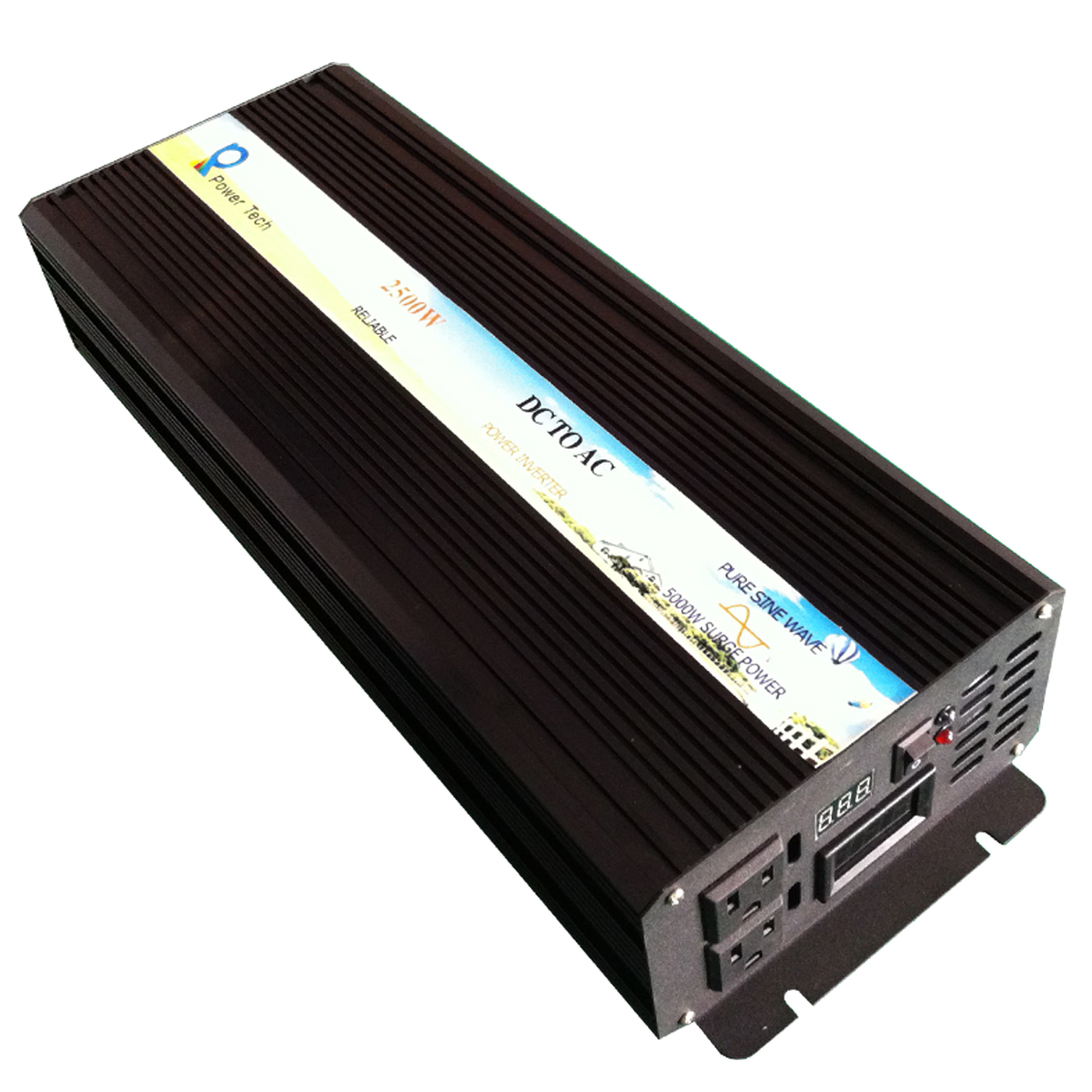 Reliable 2500W Pure Sine Wave Solar Power Inverter 24V 120V Power Car Truck Motorhome