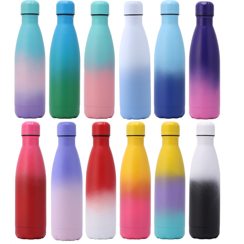 Edelstahl-Trinkflasche Isolierflasche Wasserflasche Thermosflasche Flask 500ml 