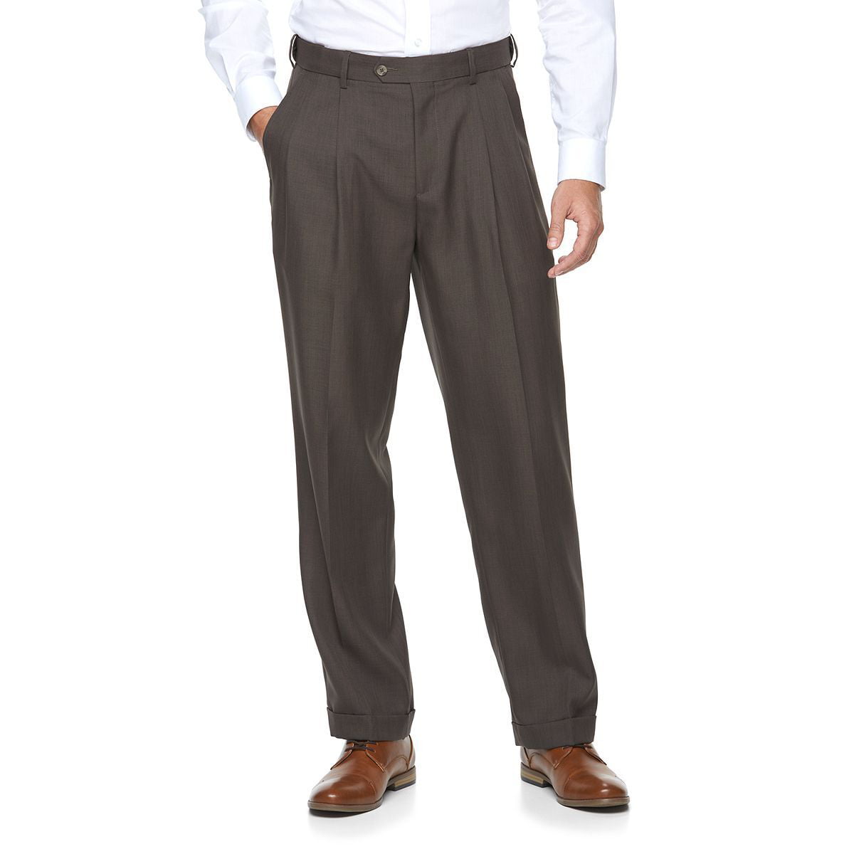 Men's Croft & Barrow® Classic-Fit Easy-Care Pleated Dress Pants 40x29 ...