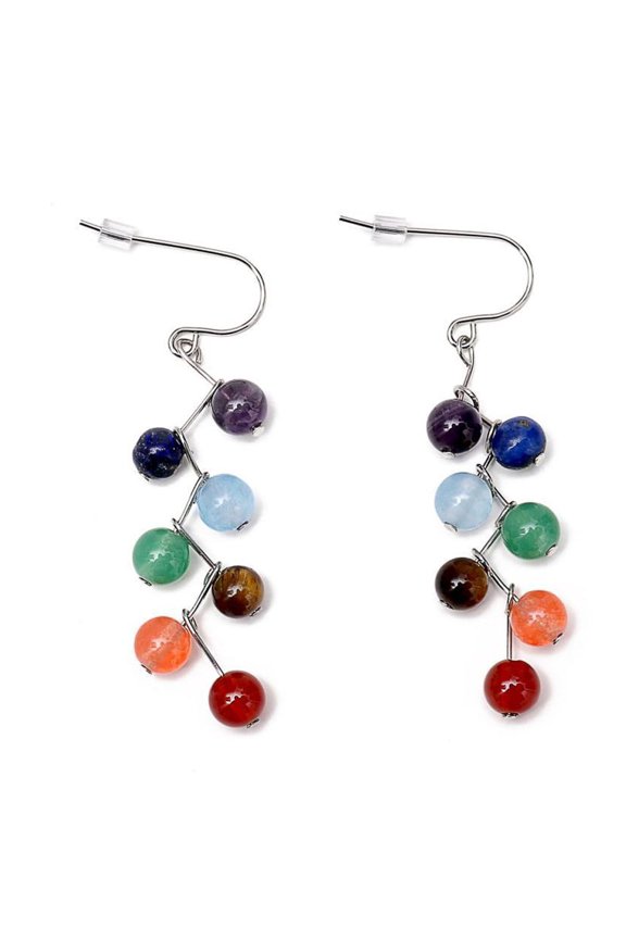 1 Pair 7 Colorful Fashion Earrings Jewelry