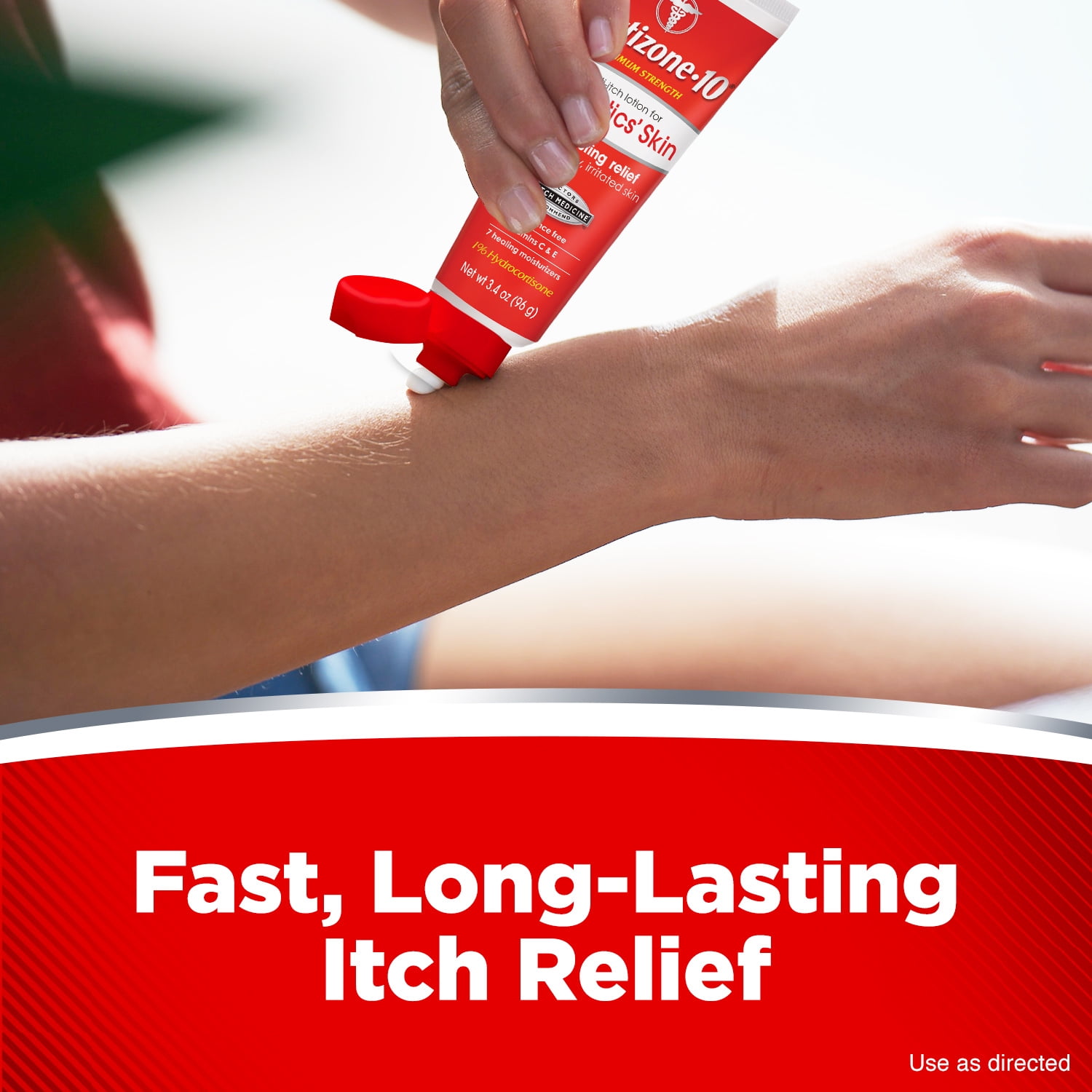 Cortizone-10 Max Strength Anti-Itch Lotion for Diabetics' Skin with 1% Hydrocortisone, 3.4 oz.