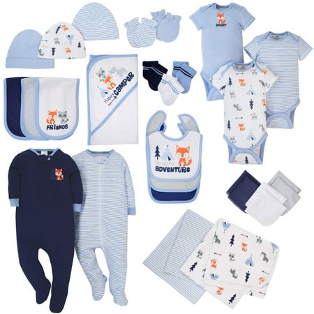 Newborn Gift Set Case - Newborn Baby Boy Coordinated Essentials Set, 28pc