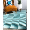 thumbnail image 2 of Unique Loom 3129626 Area Rug, 10 x 13 Feet, Teal/Beige, 2 of 10