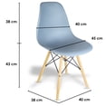 thumbnail image 2 of Set De 4 Sillas Eames Modernas Color Gris Original Bellair, 2 of 6