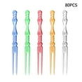 thumbnail image 3 of Toystoory Paquete de 80 tenedores para pasteles de frutas con mango, palillos de comida de un solo uso, tenedores para postres, pasteles, aperitivos, Mostrada Vistoso Toystoory HA002906-01, 3 of 6