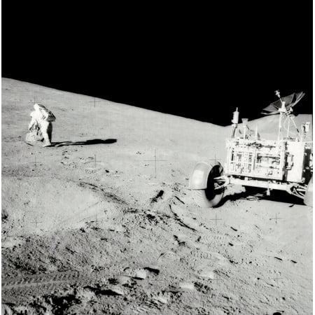 15 Poster Print - Apollo 15 moonwalk Poster Print