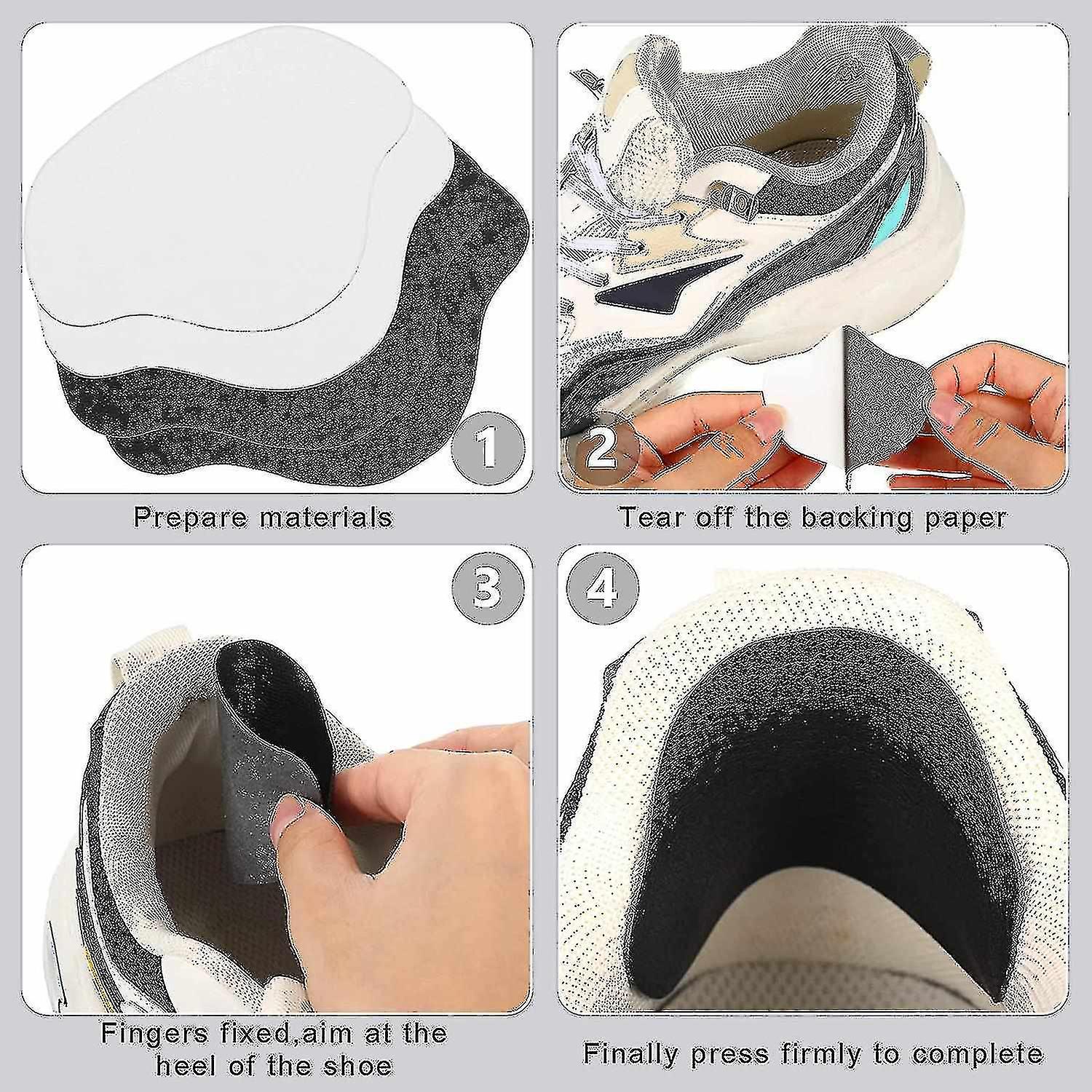 12 Semelles Antidérapantes Auto-adhésives – Pour Talons, Chaussures Quotidiennes – Réduction Du Bruit, Protection Usure – Facile à Coller - 6