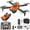 Orange, variant on Black Brushless Motor Drone With 1080P Esc Camera And 2.8 Inch Screen Remote Control Rc Quadcopter For Adults Altitude Hold Obstacle Avoidance Cool Lights 1.30 Lb Total Weight