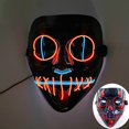thumbnail image 1 of Demon Slayer máscara de alambre brillante, No Yaiba Kimetsu, personajes de Cosplay, accesorios de disfraz, Anime japonés, zorro, máscara LED de Halloween Qiuyongming unisex, 1 of 2