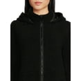 Time and Tru Women’s Faux Sherpa Jacket with Hood, Sizes S2X