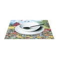 thumbnail image 3 of Ryvnso Placemats Set of 4 Cardinal Bird Truck Farm Dining Mats Heat-Resistant Non-Slip Washable Table Mat, 3 of 8