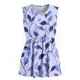 thumbnail image 2 of Craaazy Women's Casual Floral Print Sleeveless Round Neck Pleated Tank Top Loose Fit Comfy Flowy Blouse for Summer, 2 of 6