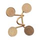 thumbnail image 1 of Prendedores de botón de jeans Hebilla de cintura de ajuste sin clavos para piezas de pantalones (Oro), 1 of 4