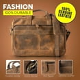 thumbnail image 5 of Leather briefcase 18 Inch Laptop/ Messenger Bags for Men and Women Best Office School College briefcase Satchel Bag (Distressed Tan), 5 of 6