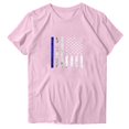 thumbnail image 2 of Fiudx Ofertas Flash Artículos En Oferta Blusa de Manga Corta con Estampado de Moda para Mujer, Divertida Camiseta con Cuello Redondo, 2 of 3