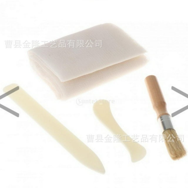 Miangastore 1 Set Book Binding Cloth Kits Book Binding Bone Folder Tools And Glue Brushes Repair Cloth Material For Repairing Assorted Color