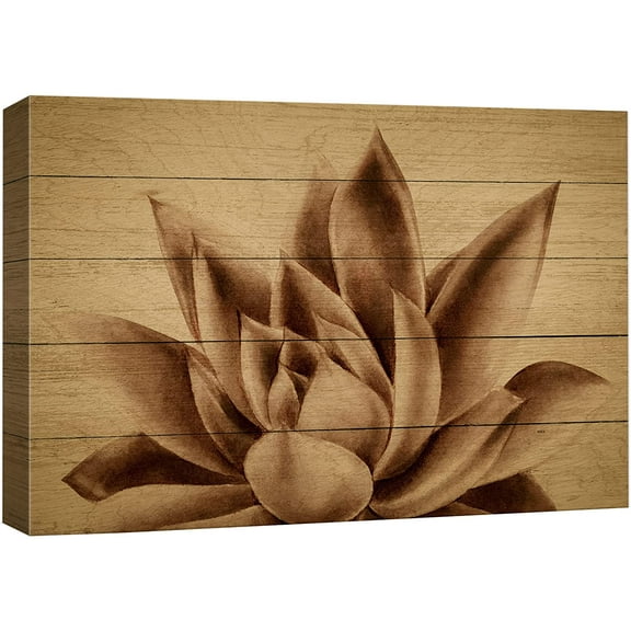 wall26 Canvas Print Wall Art Retro Red Botanical Floral Daisy Flowers Nature Wilderness Wood Panels Modern Art Multicolor Zen Rustic Decorative Relax/Calm for Living Room, Bedroom, Office - 12"x