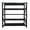 Black 78" × 23.4" × 78.7", variant on Metal Garage Shelving Unit, 4-Tier, Lightweight, Adjustable, Steel Construction, Blue, Garage Warehouse Home Storage Organization