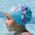 thumbnail image 2 of FINIS Mermaid Silicone Cap - Fun Kids Swim Cap with a Universal Fit - 100% Silicone Swim Cap with Rippled Edge for a Watertight Seal - High-Quality Swimming Pool Accessories - Paradise, 2 of 2