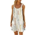 thumbnail image 1 of Birdeem Robes de Plage pour Femmes Aguichant Hawaïennes Imprimées Tropicales Sans Manches Mini Robe d'Été Ample Confortable Boho, 1 of 5