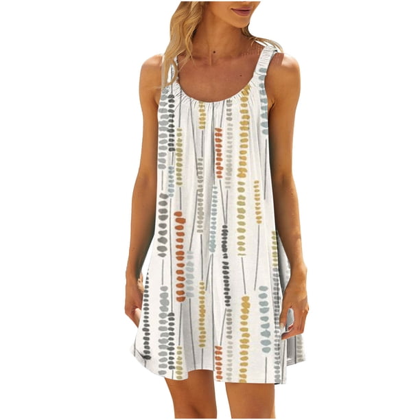 Vestidos de playa Mujeres Sexy Hawaiano Tropical Impreso Sin mangas Sling Mini Vestido Verano Suelto Cómodo Boho Sundress OAVQHLG3B Store lin121212