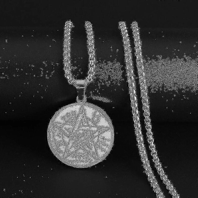 Colgante de estrella de David de Mogan de moda, cadena de aleación de alta calidad judía de Israel, collar de estrella de David para hombres, joyería Kb--A13631-Plata-Código de producto 30381 A13631-P