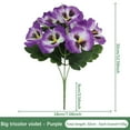 thumbnail image 2 of Summercome Artificial Flowers for Outdoors Decoration, Fake Pansy Flowers UV Resistant Silk Faux Pansies Spring Plants for Outside Planter Window Box Front Door Yard Home Decor, Purple, 2 of 9