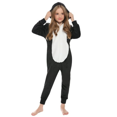 

Uniexcosm Boys Girls Fleece Onesie Pajamas Hooded Unisex for Toddler Kids 2-10