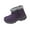 Purple, variant on Black Chunky Sole Winter Boots For Women Side Zipper Round Toe Plush Lining Comfortable Platform Ankle Shoes Ideal For Casual Outings