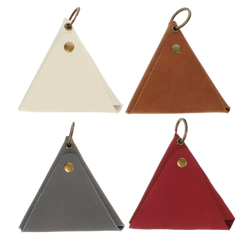 Triangle leather pouch clearance