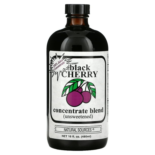 Black Cherry Concentrate Blend, Unsweetened, 16 fl oz (480 ml), Natural Sources