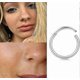 thumbnail image 5 of 2pcs Surgical Steel Nose Ring Hoop 16g 8mm Lip Earring Cartilage Piercing, 5 of 5