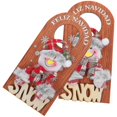 thumbnail image 5 of Christmas Hanging Door Sign 2Pcs Decorative Wooden Ornament Ideal For Homeowners Holiday Party Decor, 5 of 5
