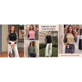 thumbnail image 6 of Fantaslook Women Long Sleeve Shirts Color Block Casual Tops Crewneck Fashion Fall Clothes, 6 of 8