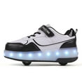 thumbnail image 4 of USB chargeable LED light up roller shoes wheeled skate sneaker shoes for Boys Girls kids, 4 of 8