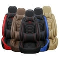 thumbnail image 4 of KWANSHOP Luxury PU Leather Car Seat Cover 5 Seats Cushions Car Headrest Front & Rear Set Interior Auto Seat Cover Mat, 4 of 4