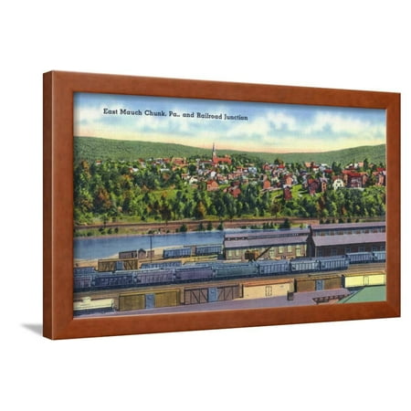 Mauch Chunk Pennsylvania - Jim Thorpe, Pennsylvania - View of East Mauch Chunk and Rr Junction Framed Print Wall Art By Lantern Press