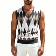 thumbnail image 5 of IROINNID Men's V-Neck Argyle Knit Sweater Vest Sleeveless Pullover Tank Top Casual Diamond Pattern Layering Essential for Business Office and Weekend Daily Wear, 5 of 6
